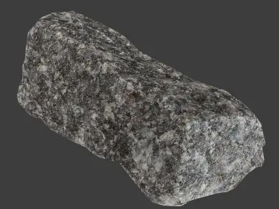 Gravel 4 rock Low-poly 3D model