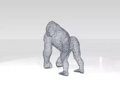 Gorilla Voronoi 3D model