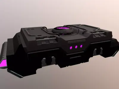 Sci-Fi weapon crate Low-poly 3D model