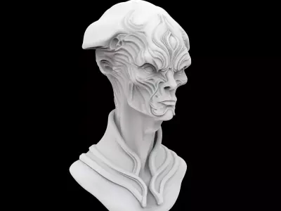 Alien Queen Xenomorph Bust Sculpture 3D print model