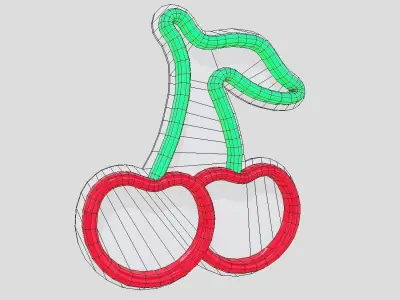 CC0 - Neon Sign Cherry Free low-poly 3D model