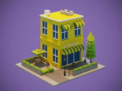 Houses Low-Poly Packs 3D model