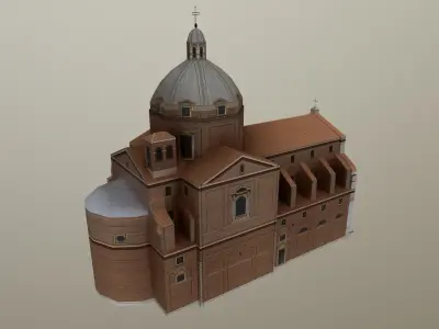 The Church of the Gesu - Chiesa del Gesu Low-poly 3D model