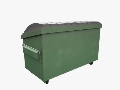 Trash Container Gameready Free low-poly 3D model