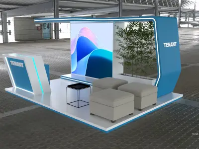 Exhibition Booth Stand Stall Trade Show 3D 4X3 3D model