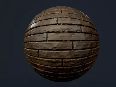 Wood Flooring Stylized Seamless PBR Texture Texture