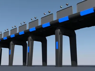 Sci Fi Bridge 3D model shop