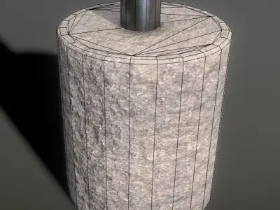 Tree Protection Bar Low-Poly Version Low-poly 3D model
