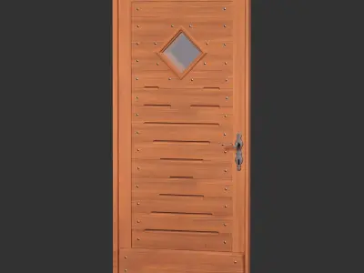 Wood Door 3 3D model