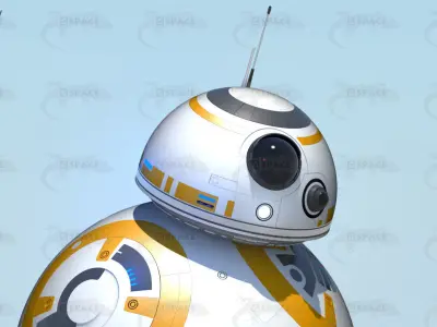 BB-8 Star Wars Droid Rigged Low-poly 3D model