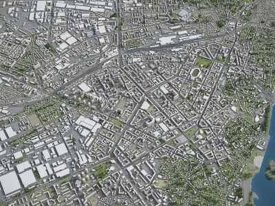 Voronezh  Low-poly 3D model