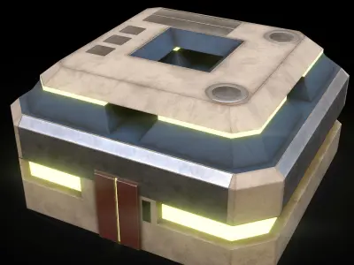 Sci Fi Base - Game Ready - VR AR Low-poly 3D model