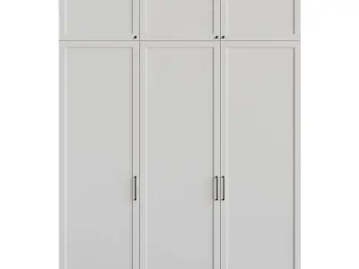 Wardrobe1 wardrobe with three doors 3D model