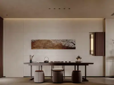 Villa interior scene 3D model purchase