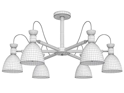 Modern Creative Macaron Pendant Light Low-poly 3D model