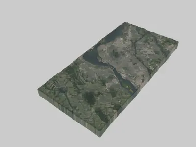 Montreal City  Low-poly 3D model