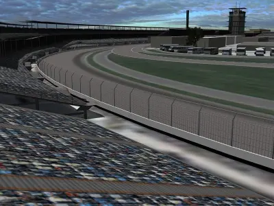 Game Ready Indianapolis Speedway 3D Model Low-poly 3D model