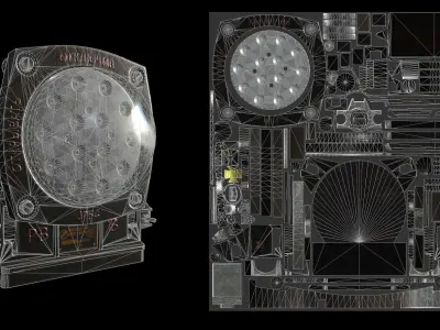 SZV lighting source Low-poly 3D model