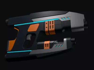 Sci Fi Gun 3D model 4