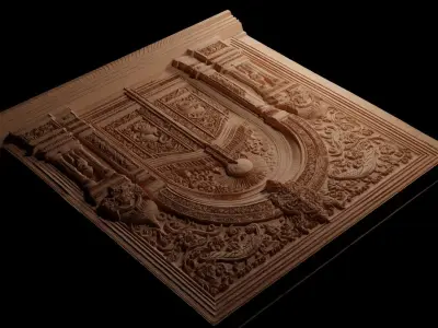 Gate CNC 3d Print High Relief Sand Casting 3D print model