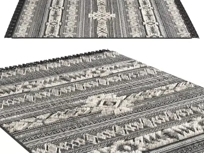 Kilimcarpet01 area rug with tribal pattern 3D model