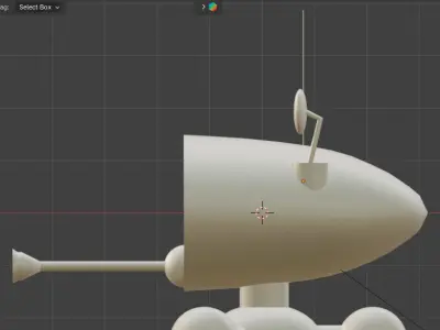 Martian Tripod Low-poly 3D model