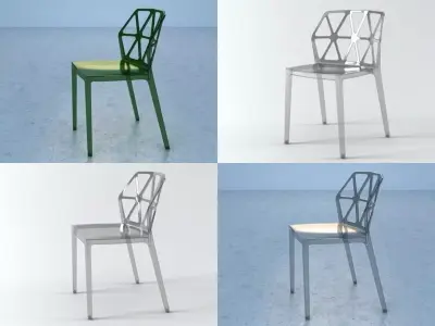 Chair four chairs 3D model