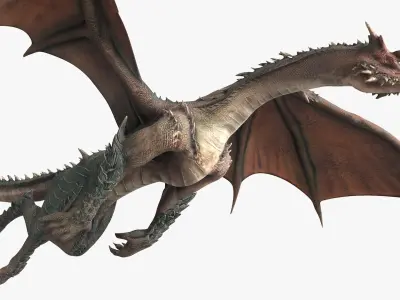  Fantasy Dragon Animated Rigged For Maya Collection 