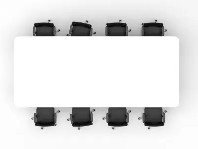Conference Meeting Room Furniture 01 3D model