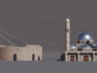 Syria Landmarks Low-poly 3D model