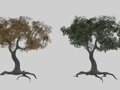 Low Poly Forest Pack With PBR Materials Low-poly 3D model