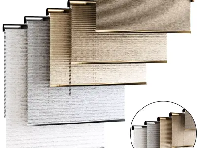 Roman Pleated Blinds Low-poly 3D model