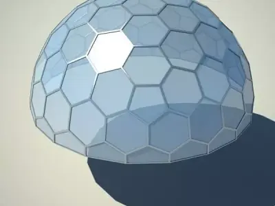 Metallic structure truss 07 Dome 3D model