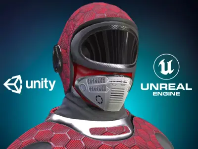 Sci-Fi Pilot Low-poly 3D model