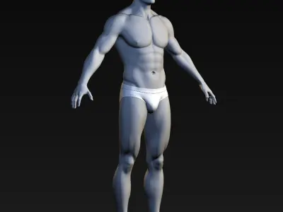  Realistic Male Body - Base Mesh 