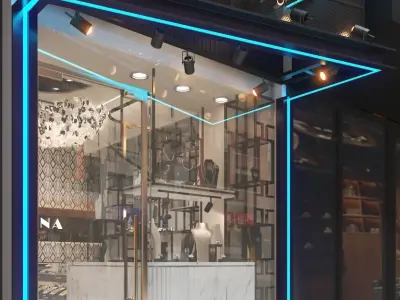 JEWELRY store and facad 3D model