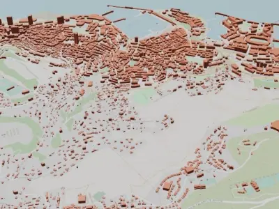 Monaco CITY BUILDINGS 3D model