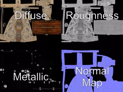 Rustic Stone Archway model pack Low-poly 3D model