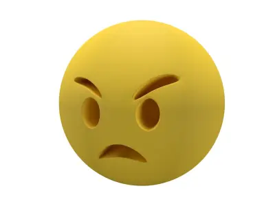 Angry Face V2 Pack Vol 1 Low-poly 3D model