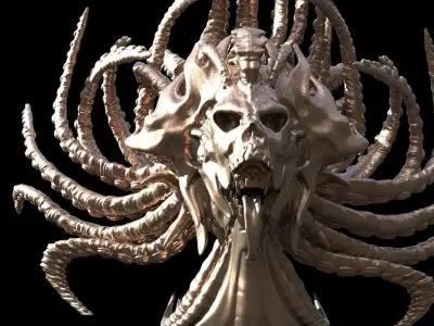 Alien God scull collection 1  3D model