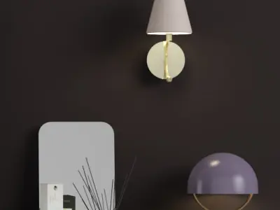 Decorative set modern dresser gold 3D model