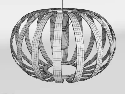 Bentwood Pendant Oblong by West Elm  3D model