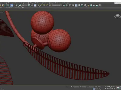 LAUB chandelier  Low-poly 3D model