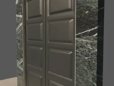 Wooden Polished Door Free 3D model