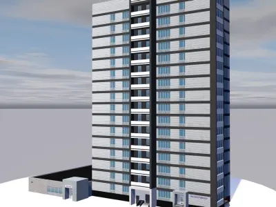 Multi stored building 3D model purchase