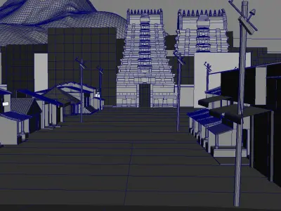 village india 3d model 3D model