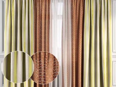 Curtain Set 126 3D model