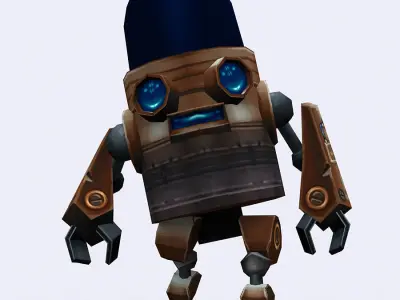 3DRT - Chibii-robot-20 Low-poly 3D model