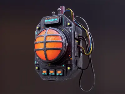 Sci Fi Signal Light Low-poly 3D model