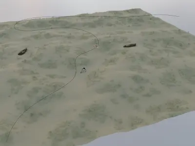 Beach Scene - Sand Dunes 3D model